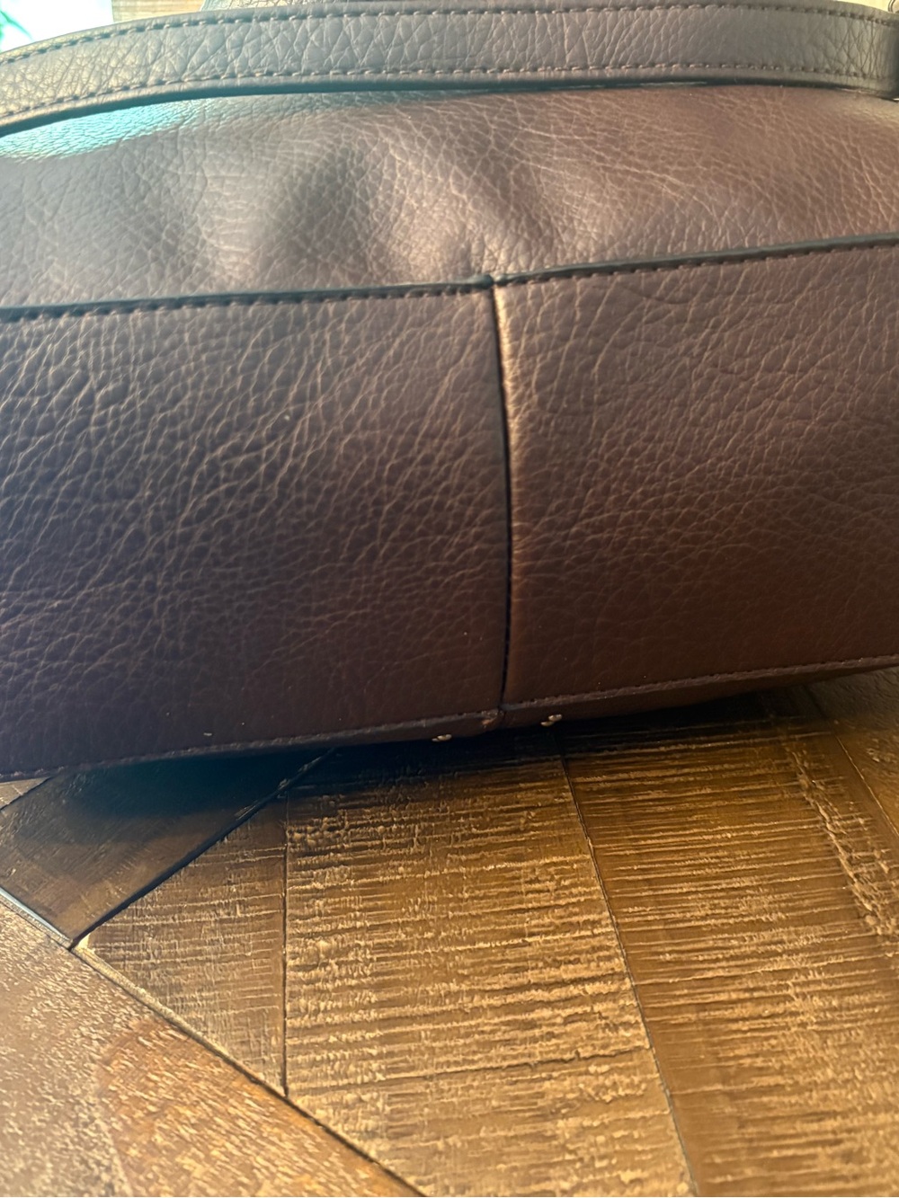 Montana West Dark Brown Studded Leather Shoulder Bag - Picture 9 of 13